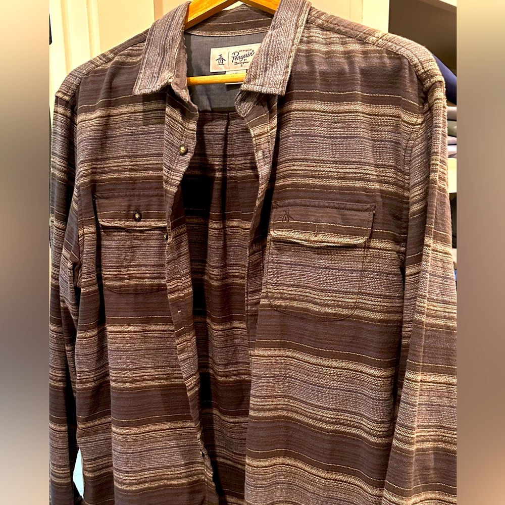 Men’s large Penguin Flannel Style Shirt